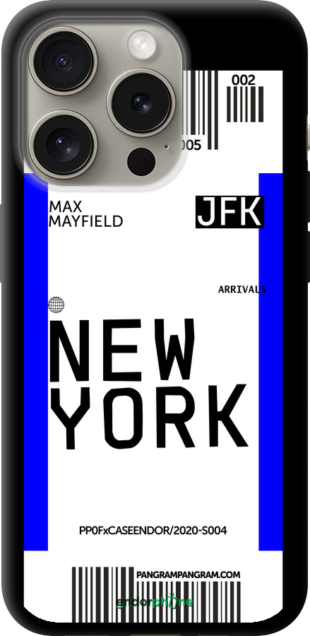 TPU чехол New York для Apple iPhone 15 Pro - 4861b-3096 изображение 