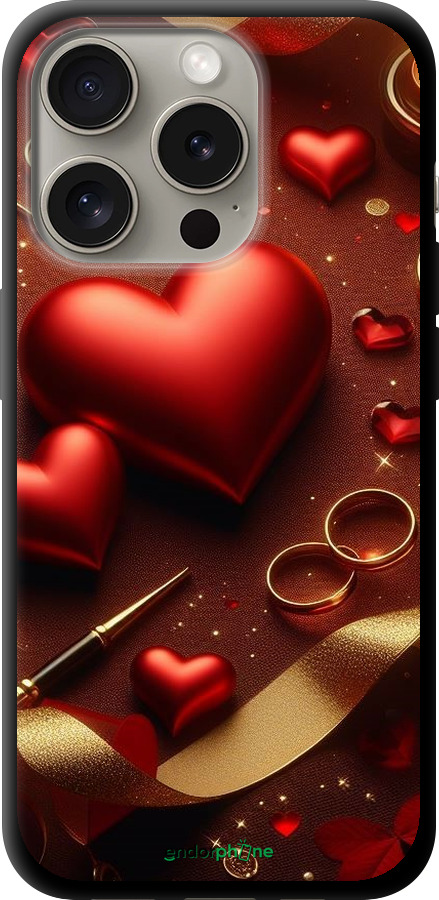 TPU чехол Сердечки v3 для Apple iPhone 15 Pro - 5833b-3096 изображение 