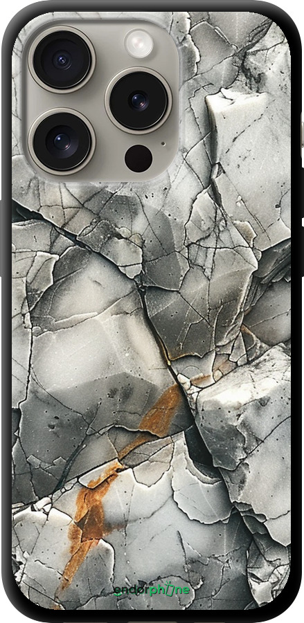 TPU чехол Серый мрамор для Apple iPhone 15 Pro - 6041b-3096 изображение 