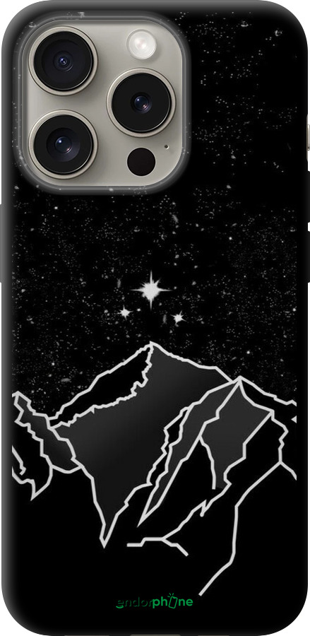 TPU чехол Минималистический горный пейзаж для Apple iPhone 15 Pro - 6438b-3096 изображение 