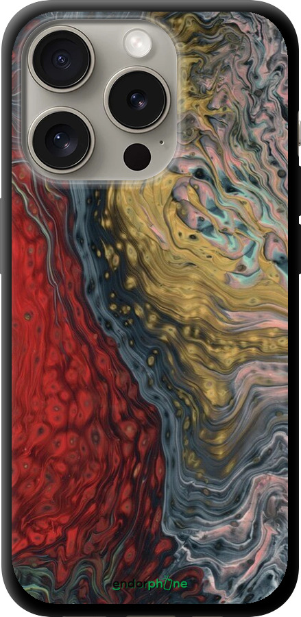 TPU чехол С изображением абстрактной живописи для Apple iPhone 15 Pro - 6530b-3096 изображение 