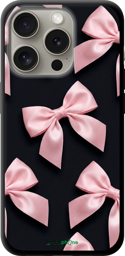 TPU чехол Coquette Ribbons Dark Coquette для Apple iPhone 15 Pro - 6767b-3096 изображение 