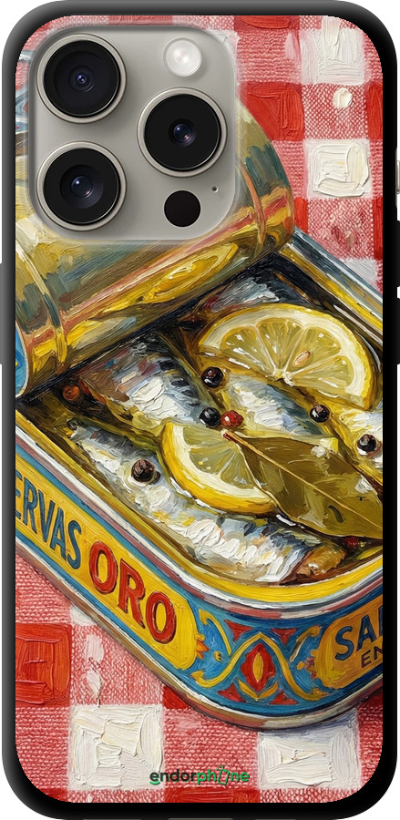 TPU чехол Vintage Sardine Tin Phone для Apple iPhone 15 Pro - 6772b-3096 изображение 