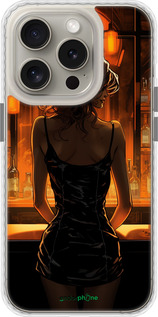 Чехол Bumper чехол Чехол для телефона Девушка в баре для Apple iPhone 15 Pro - 5947pc-3096 изображение 