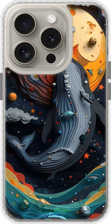 Чехол Bumper чехол Кит в космосе для Apple iPhone 15 Pro - 6328pc-3096 изображение 