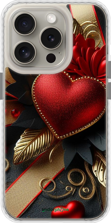 Чохол Bumper MagSafe чехол Сердечки v2 для Apple iPhone 15 Pro - 5832pm-3096 изображение 