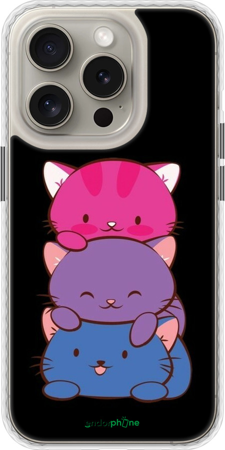 Чехол Bumper MagSafe чехол Милые кошки для Apple iPhone 15 Pro - 6518pm-3096 изображение 