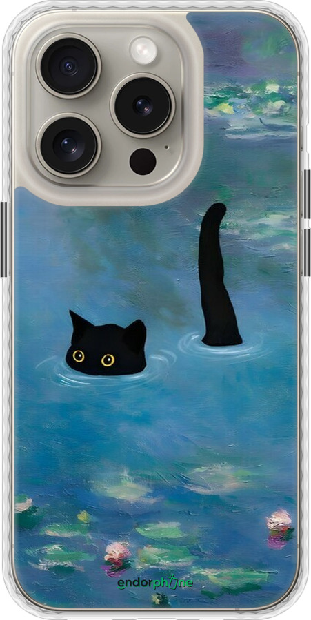 Чохол Bumper чехол Із зображенням кота та водяної лілії Monet для Apple iPhone 15 Pro - 6519pc-3096 изображение 