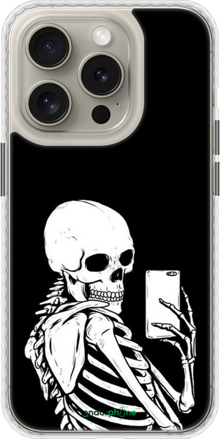Чехол Bumper чехол Скелет делает Selfie для Apple iPhone 15 Pro - 6535pc-3096 изображение 