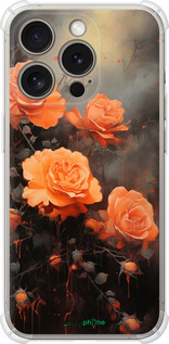 Силикон с усиленными углами чехол Оранжевые розы для Apple iPhone 15 Pro - 5944sp-3096 изображение 