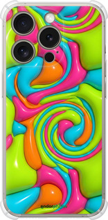 Силикон с усиленными углами чехол Y2K Jelly Dream для Apple iPhone 15 Pro - 6780sp-3096 изображение 