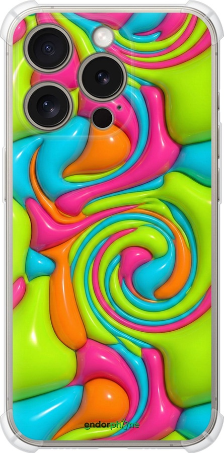 Силикон с усиленными углами чехол Y2K Jelly Dream для Apple iPhone 15 Pro - 6780sp-3096 изображение 