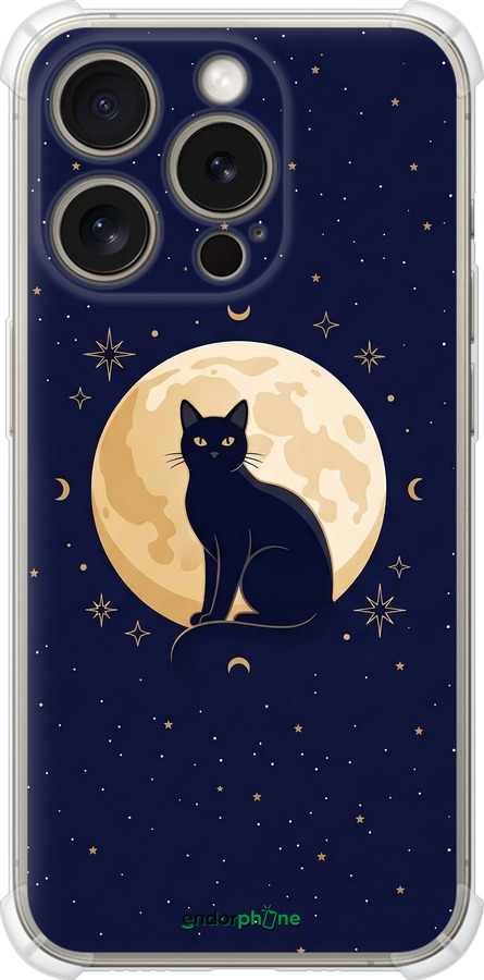 Силикон с усиленными углами чехол Cute Cat Celestial/Witchy для Apple iPhone 15 Pro - 6787sp-3096 изображение 