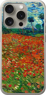 Силиконовый чехол Винсент Ван Гог-Маковое поле для Apple iPhone 15 Pro - 6466u-3096 изображение 
