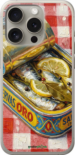 Силиконовый чехол Vintage Sardine Tin Phone для Apple iPhone 15 Pro - 6772u-3096 изображение 
