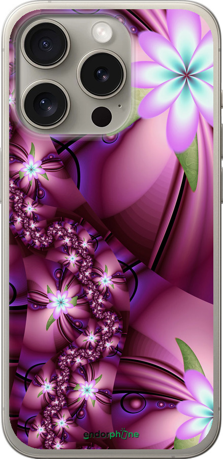

Силіконовий чохол "Квіткова мозаїка" для iPhone 15 Pro, Рожевий