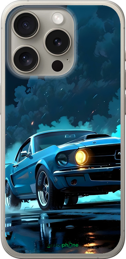 Силіконовий чехол Форд мустанг для Apple iPhone 15 Pro - 6374u-3096 изображение 