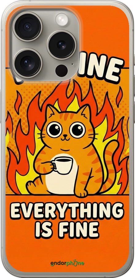 Силіконовий чехол Funny Cat для Apple iPhone 15 Pro - 6786u-3096 изображение 