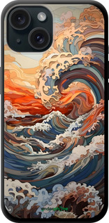 TPU чехол Арт волны для Apple iPhone 15 - 6324b-3075 изображение 