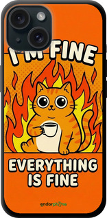 TPU чехол 'Funny Cat' для iPhone 15 изображение 5