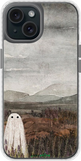 Чехол Bumper чехол Одинокий призрак на фоне гор для Apple iPhone 15 - 6486pc-3075 изображение 