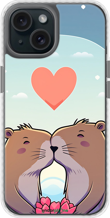 Чехол Bumper чехол Капибара любовь для Apple iPhone 15 - 6027pc-3075 изображение 