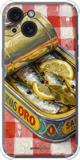 Силикон с усиленными углами чехол Vintage Sardine Tin Phone для Apple iPhone 15 - 6772sp-3075 изображение 
