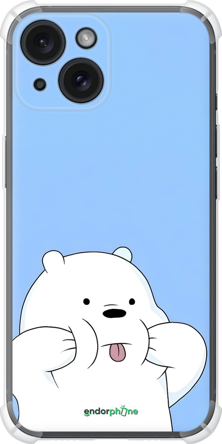 Силіконовий протиударний с посиленими кутами чехол Милий ведмедик для Apple iPhone 15 - 6357sp-3075 изображение 