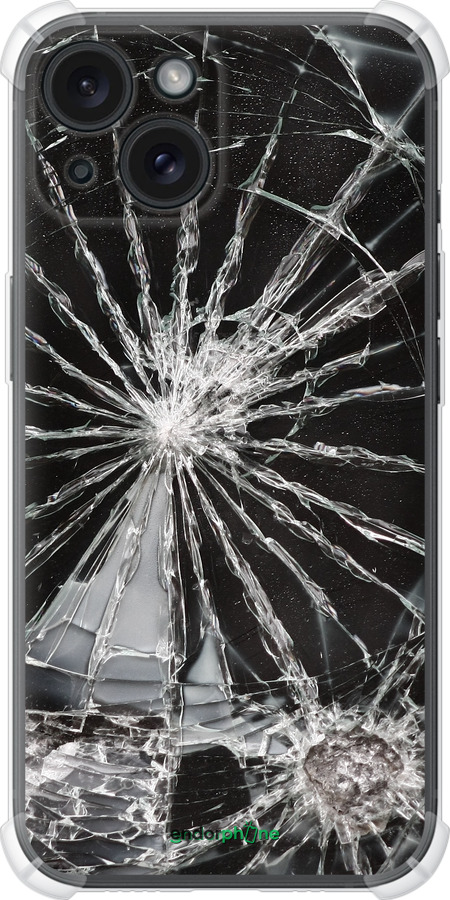 Силіконовий протиударний с посиленими кутами чехол Glass для Apple iPhone 15 - 6608sp-3075 изображение 