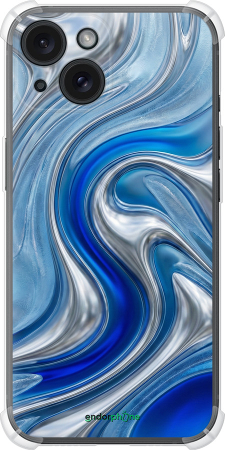 Силикон с усиленными углами чехол Liquid Chrome для Apple iPhone 15 - 6781sp-3075 изображение 