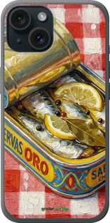 Силиконовый чехол 'Vintage Sardine Tin Phone' для iPhone 15 изображение 7