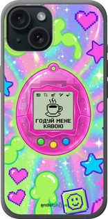 Силиконовый чехол Y2K Aesthetic Retro Pet: Годуй мене кавою для Apple iPhone 15 - 6784u-3075 изображение 