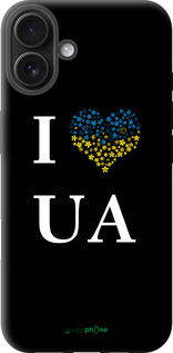 TPU чехол I love UA для Apple iPhone 16 Plus - 1112b-3714 изображение 