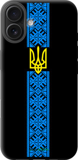 TPU чехол Тризуб в вышиванке для Apple iPhone 16 Plus - 1158b-3714 изображение 