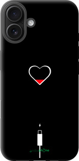 TPU чехол Подзарядка сердца для Apple iPhone 16 Plus - 4274b-3714 изображение 