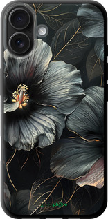 TPU чехол Чорні квіти для Apple iPhone 16 Plus - 6031b-3714 изображение 