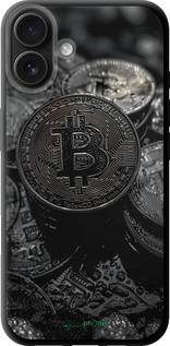 TPU чехол Black Bitcoin для Apple iPhone 16 Plus - 6090b-3714 изображение 