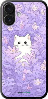 TPU чехол Котик в цветах для Apple iPhone 16 Plus - 6390b-3714 изображение 