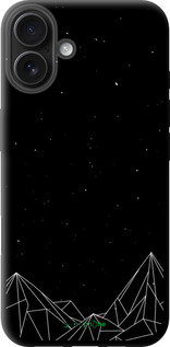 TPU чехол Черно белые абстрактные горы для Apple iPhone 16 Plus - 6437b-3714 изображение 