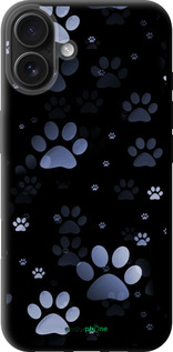 TPU чехол С синими отпечатками лап для Apple iPhone 16 Plus - 6441b-3714 изображение 