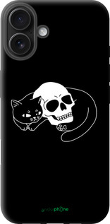 TPU чехол Із зображенням кота та черепа для Apple iPhone 16 Plus - 6491b-3714 изображение 