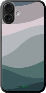TPU чехол З фіолетовим та бірюзовим ретро-стилем та хвилями для Apple iPhone 16 Plus - 6533b-3714 изображение 