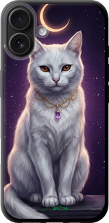 TPU чехол Mystic White Cat Gothic Dark Purple Gold для Apple iPhone 16 Plus - 6805b-3714 изображение 