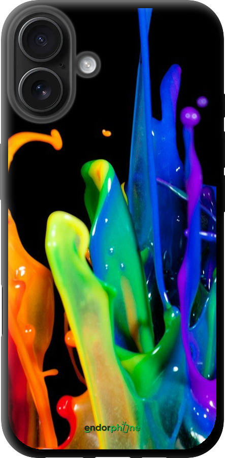 TPU чехол Бризки фарби для Apple iPhone 16 Plus - 3957b-3714 изображение 