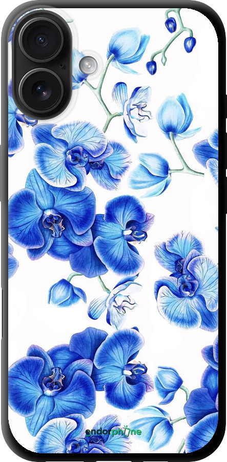 TPU чехол Голубые орхидеи для Apple iPhone 16 Plus - 4406b-3714 изображение 