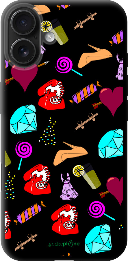 TPU чехол stickers для Apple iPhone 16 Plus - 4757b-3714 изображение 