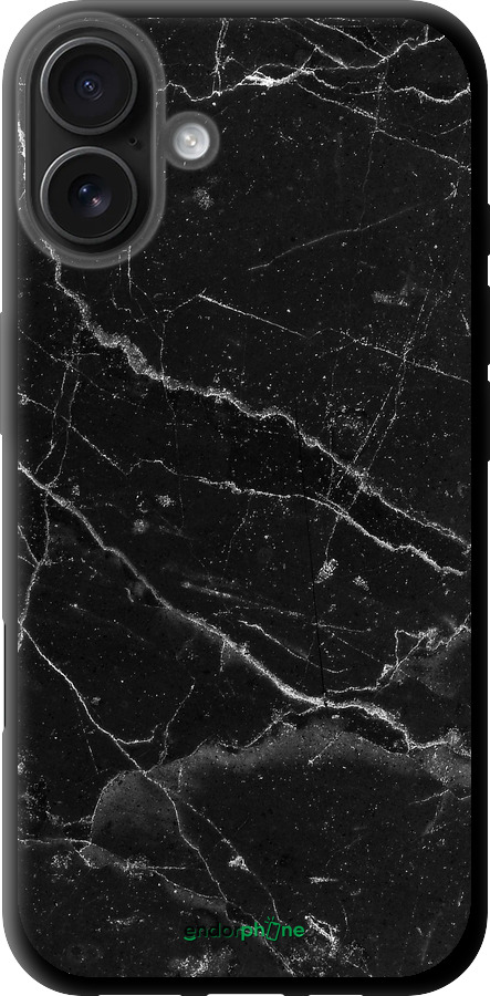TPU чехол Черный мрамор v2 для Apple iPhone 16 Plus - 5568b-3714 изображение 