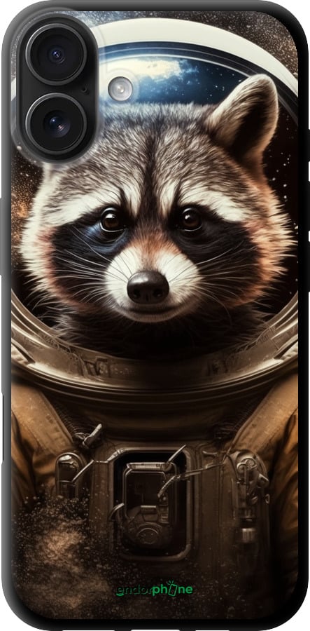 TPU чехол Raccoon austronaut для Apple iPhone 16 Plus - 5581b-3714 изображение 
