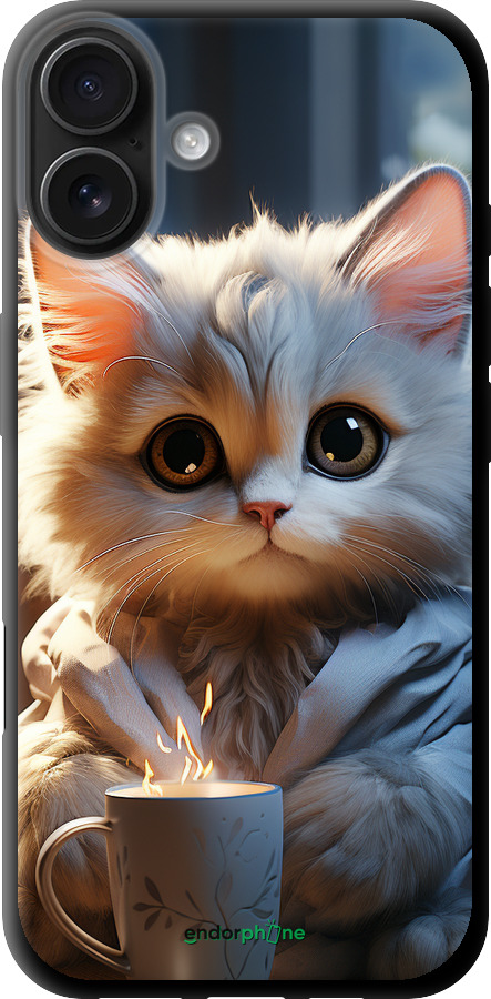 TPU чехол Білий кіт для Apple iPhone 16 Plus - 5646b-3714 изображение 