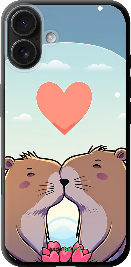 TPU чехол Капібара кохання для Apple iPhone 16 Plus - 6027b-3714 изображение 